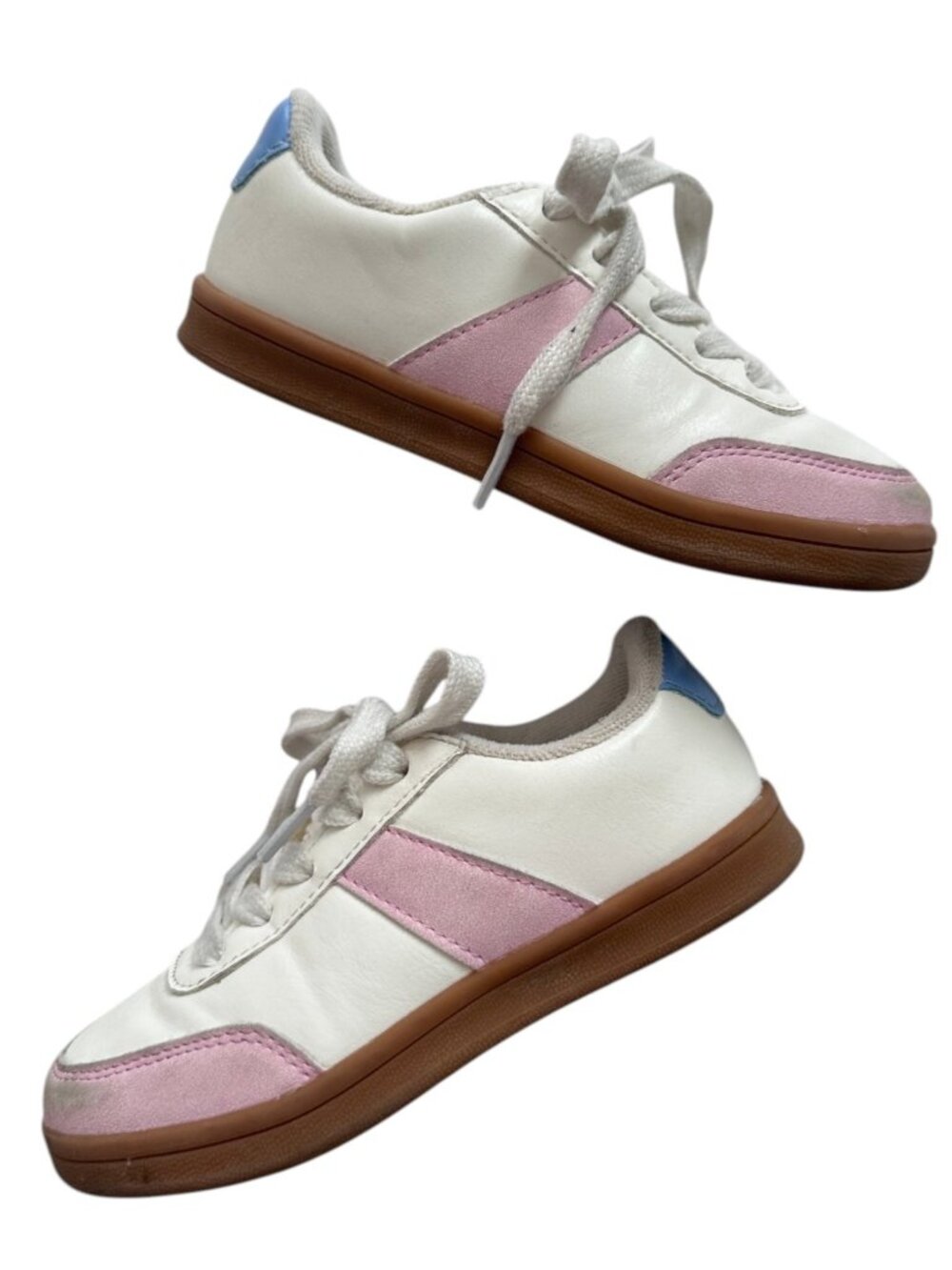 Cotton On Kids White Pink Blue Sneakers Girls Size 12